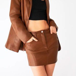 ARITZIA WILFRED DAKOTA SKIRT (COGNAC)